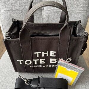Marc Jacobs Black Canvas The Tote Bag Mini